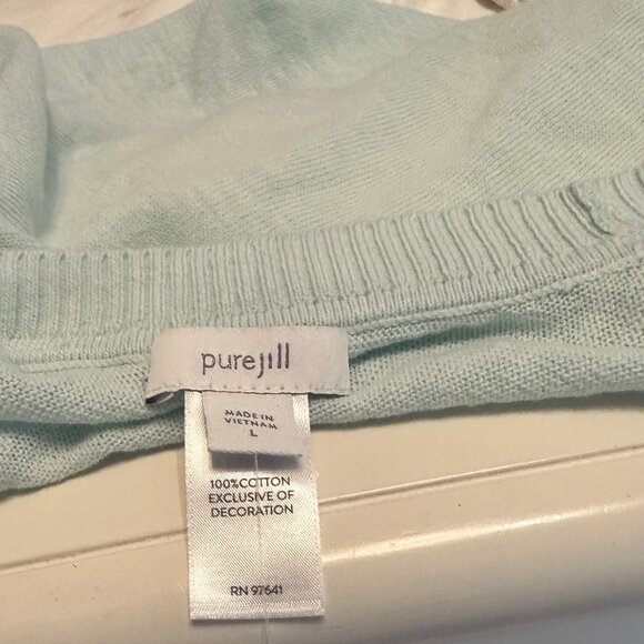 Beautiful Light Blue J. Jill Shrug Cardi - SIZE L - NEW - Picture 2 of 10